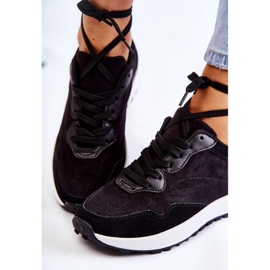 PG1 Chaussures de sport en suède noir Nayla pour femmes 1