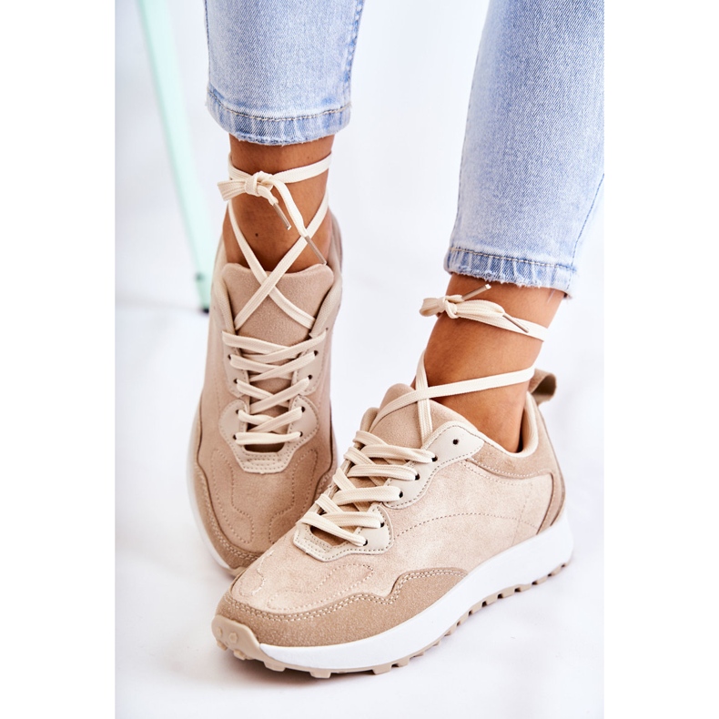 PG1 Chaussures de Sport en Daim pour Femme Beige Nayla 1 PG1 Chaussures de Sport en Daim pour Femme Beige Nayla 1