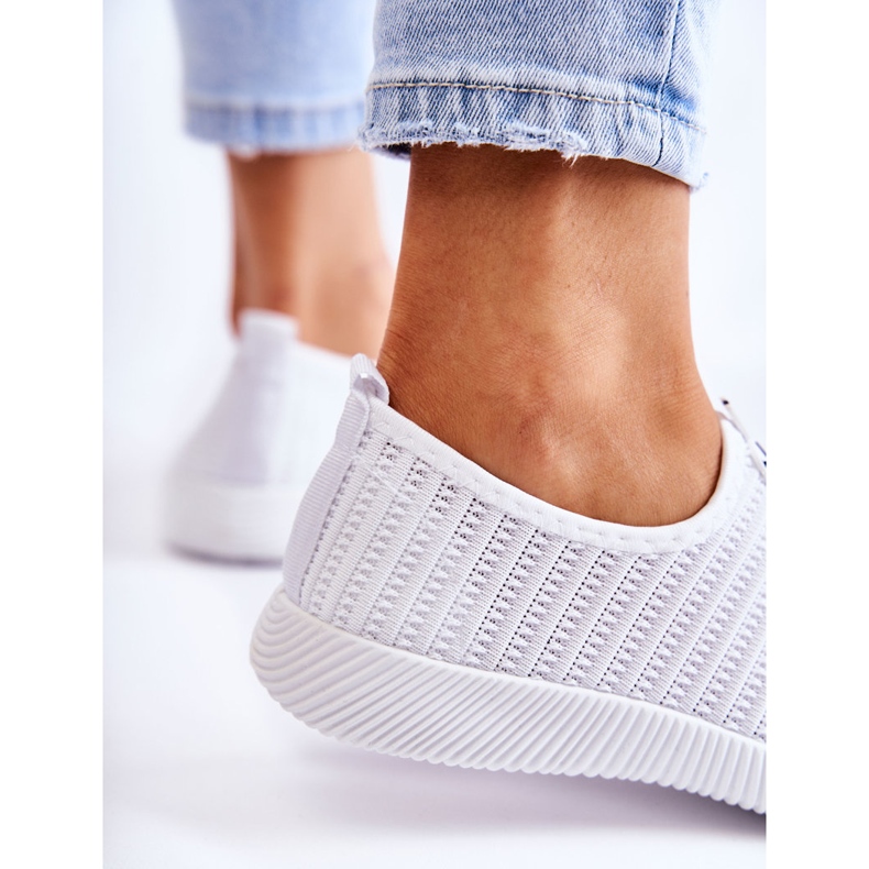 PG1 Chaussures Sport Femme Slip-On Blanc Charlien 1