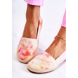 PG1 Espadrilles Slip-On Femme Rose-Jaune Santana beige 6