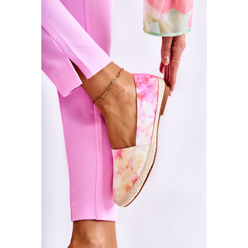 PG1 Espadrilles Slip-On Femme Rose-Jaune Santana beige 1