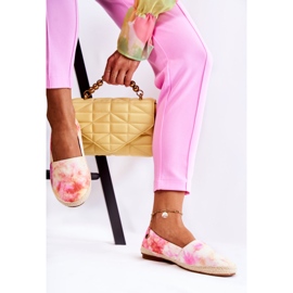 PG1 Espadrilles Slip-On Femme Rose-Jaune Santana beige 4