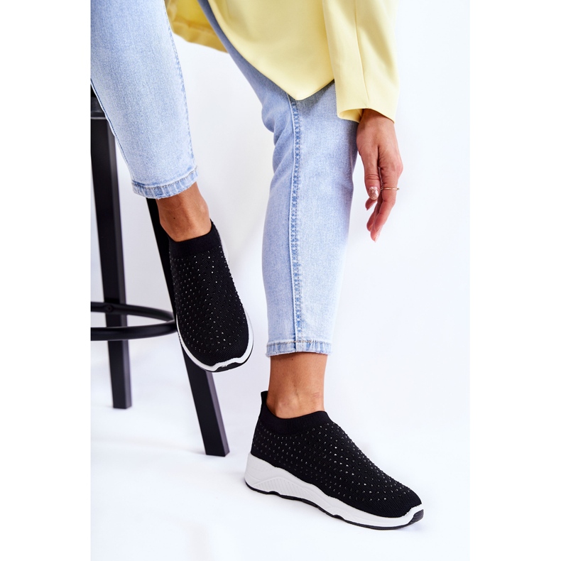 PG1 Chaussures De Sport Pour Femmes Avec Zircon Noir Calsey 1