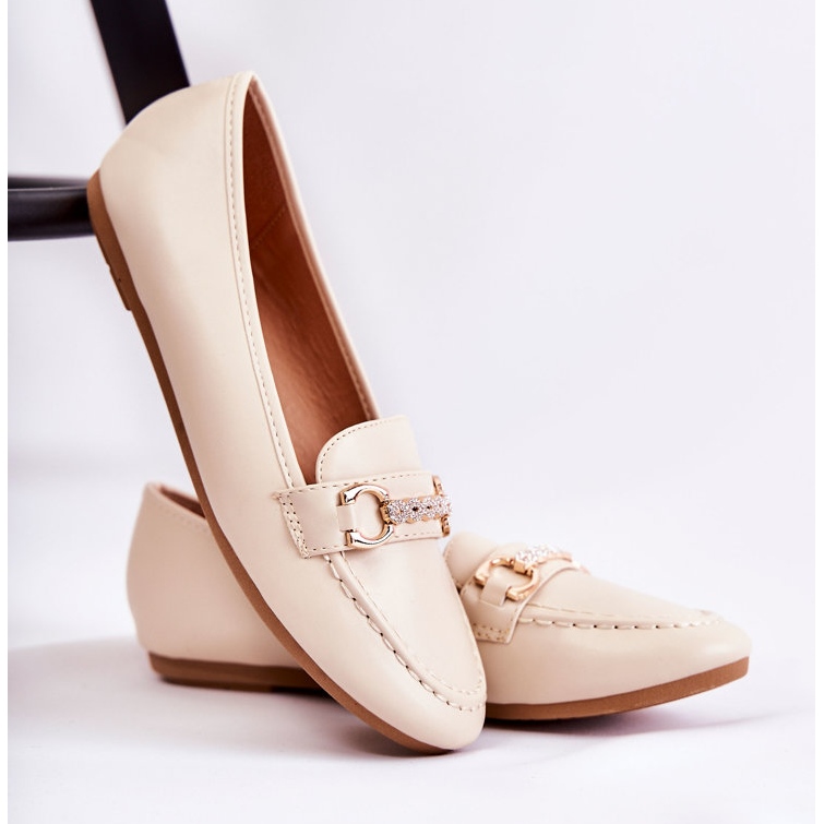 PG1 Mocassins en Cuir pour Femme Beige Godley 1