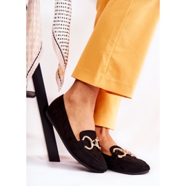 PG1 Mocassins en daim pour femmes avec décoration Reality noire 1