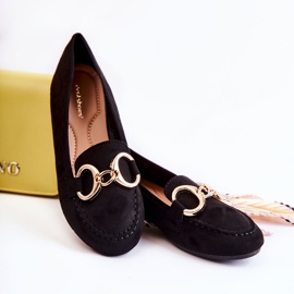 PG1 Mocassins en daim pour femmes avec décoration Reality noire le noir 4