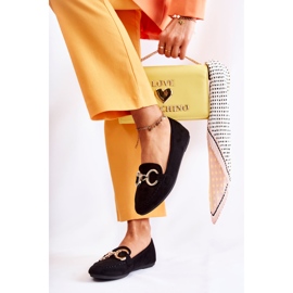 PG1 Mocassins en daim pour femmes avec décoration Reality noire 2