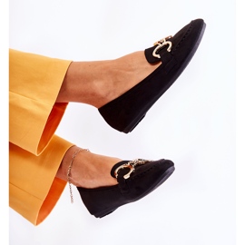 PG1 Mocassins en daim pour femmes avec décoration Reality noire le noir 3