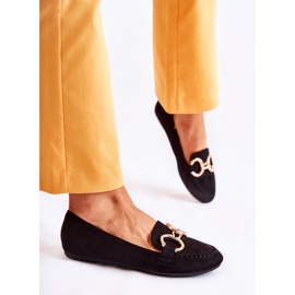 PG1 Mocassins en daim pour femmes avec décoration Reality noire le noir 8