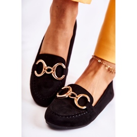 PG1 Mocassins en daim pour femmes avec décoration Reality noire le noir 5