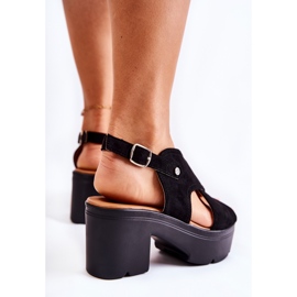 PG1 Sandales noires en daim à talon Arlena le noir 5