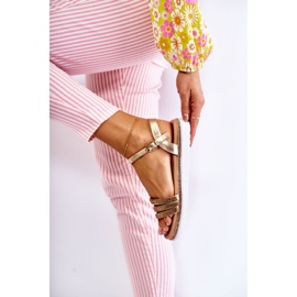 PG1 Sandales pour femmes avec oxyde de zirconium doré Sorrita 2