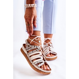 Sandales en Cuir pour Femme à la Mode Maciejka 05552-04 Beige-Noir 1