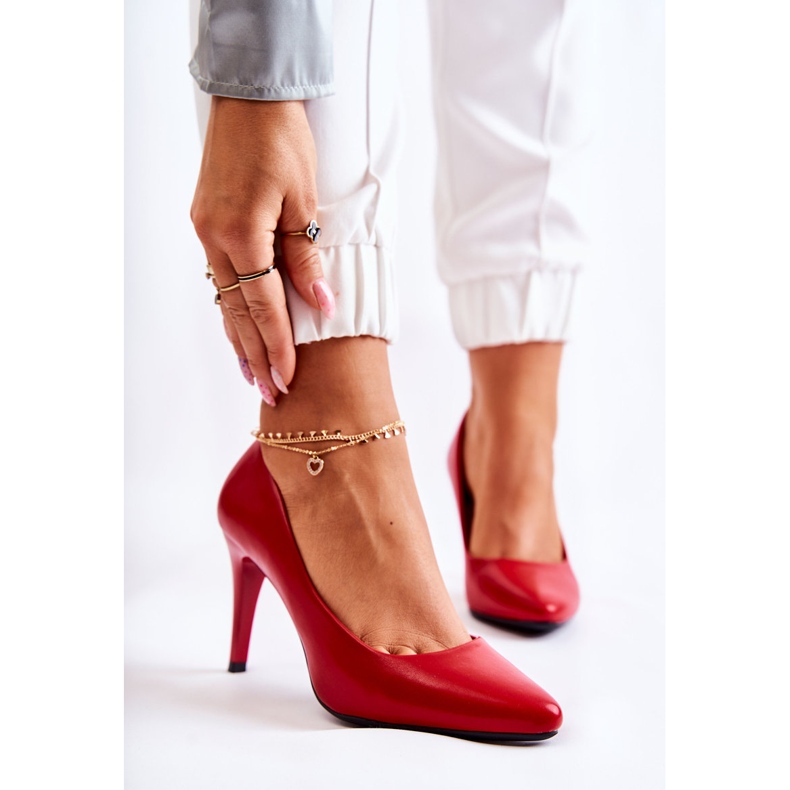 Sergio Leone Escarpins classiques en cuir magiquement rouge 1 Sergio Leone Escarpins classiques en cuir magiquement rouge 1