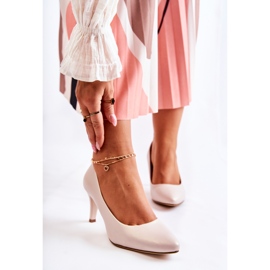 Sergio Leone Escarpins Classiques Femme Beige Perle Semprella 1