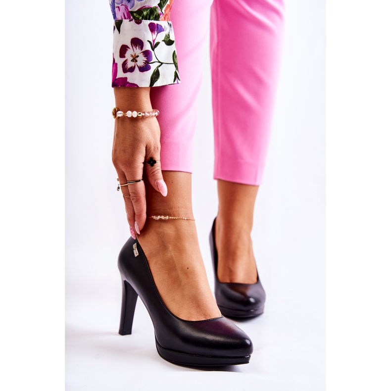 Sergio Leone Pompes classiques pour femmes sur la plate-forme noire le noir 1