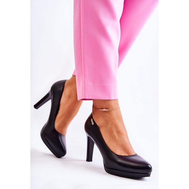 Sergio Leone Pompes classiques pour femmes sur la plate-forme noire le noir 2