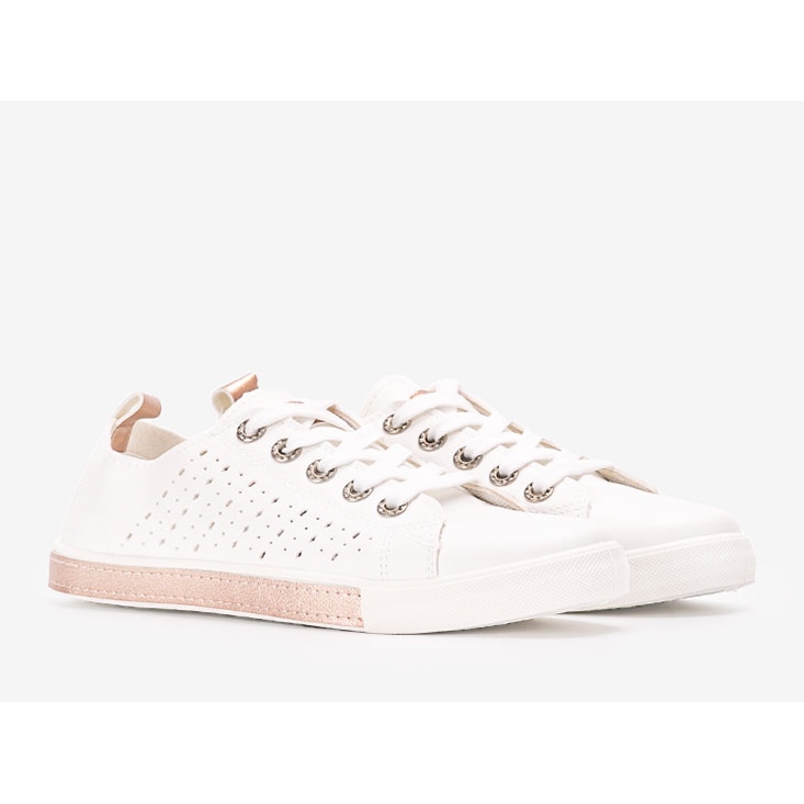 Baskets femme Tuuri blanches d'or 1 Baskets femme Tuuri blanches d'or 1