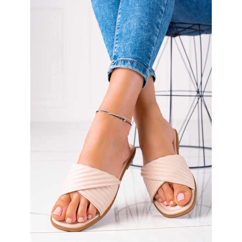 SHELOVET Chaussons plats femme beige 1