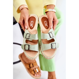 Chaussons Classiques en Daim pour Femme Vert Casilda 7