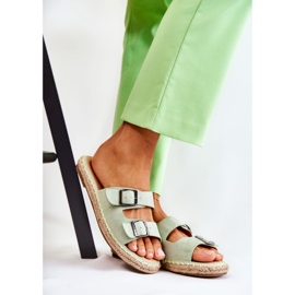 Chaussons Classiques en Daim pour Femme Vert Casilda 1