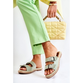 Chaussons Classiques en Daim pour Femme Vert Casilda 4