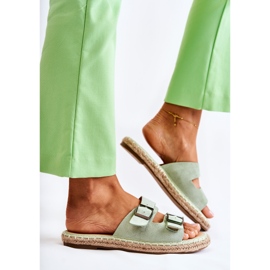 Chaussons Classiques en Daim pour Femme Vert Casilda 5