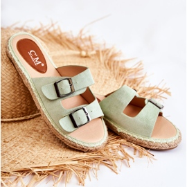 Chaussons Classiques en Daim pour Femme Vert Casilda 6