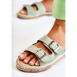 Chaussons Classiques en Daim pour Femme Vert Casilda 3