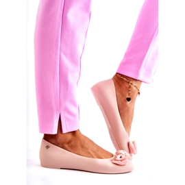 PH1 Ballerine en caoutchouc pour femme Noeud Nude Fergie beige 4