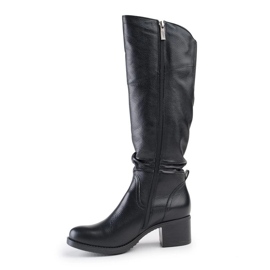 Marco Shoes Bottines en cuir naturel noir 1
