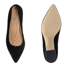 Marco Shoes Chaussures en daim noir 1038P, talon en acier le noir 3