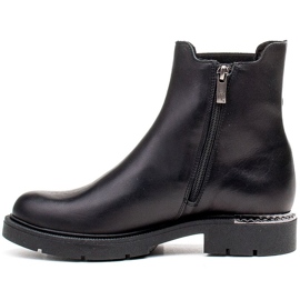 Marco Shoes Bottines Chelsea femme Marco à boucle et caoutchouc noir 2