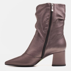 Marco Shoes Bottes hautes Marco pour femmes avec fronces brun 1