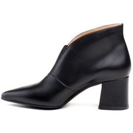 Marco Shoes Bottines 1460B slim en cuir noir avec tige en caoutchouc 2