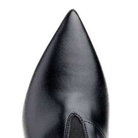 Marco Shoes Bottines 1460B slim en cuir noir avec tige en caoutchouc le noir 4