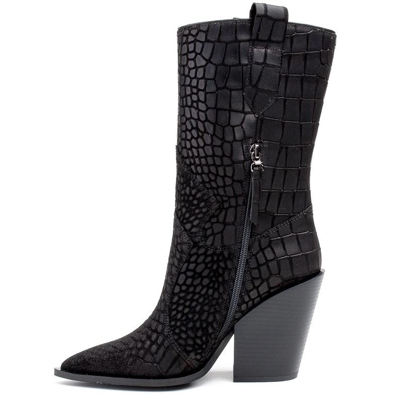 Marco Shoes Marco boots 1408K santiags à motif animalier le noir 1