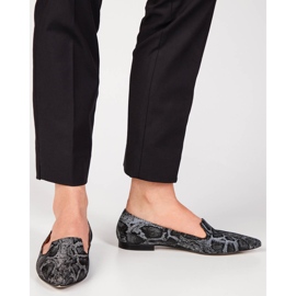 Marco Shoes Seigneurs en peau de serpent noir 2