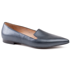 Marco Shoes Lords en cuir grainé graphite lisse gris 1