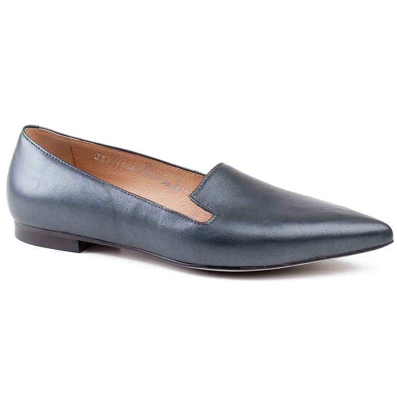Marco Shoes Lords en cuir grainé graphite lisse gris 1