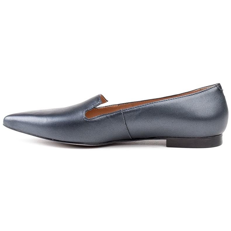 Marco Shoes Lords en cuir grainé graphite lisse gris 2
