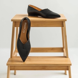 Marco Shoes Ballerines femme Marco 1285P noires à découpe le noir 2