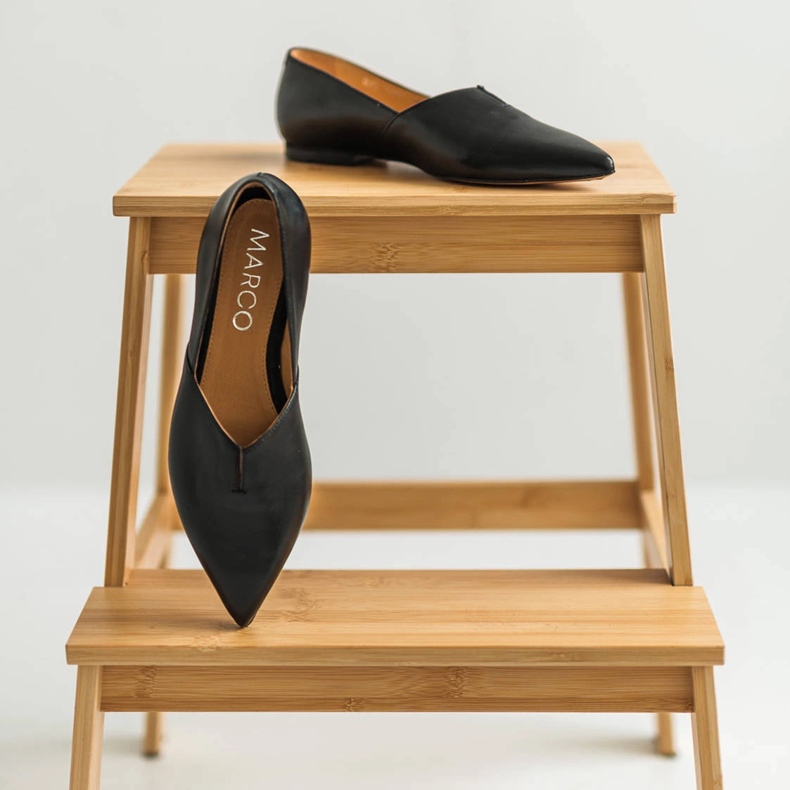 Marco Shoes Ballerines femme Marco 1285P noires à découpe le noir 2