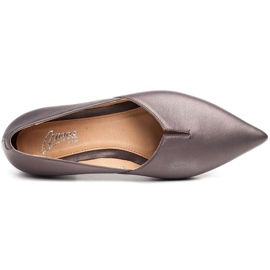 Marco Shoes Ballerines avec une découpe dans une nuance de gris chaud 5