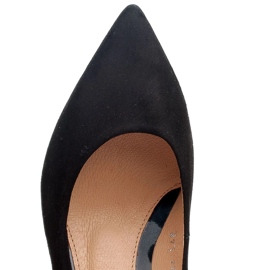 Marco Shoes Escarpins en daim noir à motif floral le noir 4