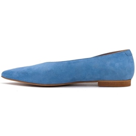 Marco Shoes Ballerines bleues en daim naturel 2 Marco Shoes Ballerines bleues en daim naturel 2