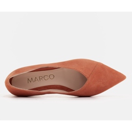 Marco Shoes Ballerines abricot en daim naturel orange 4