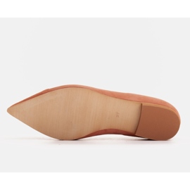 Marco Shoes Ballerines abricot en daim naturel orange 5