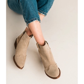 Marco Shoes Bottes beiges en daim naturel sans isolation 8