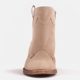 Marco Shoes Bottes beiges en daim naturel sans isolation 6